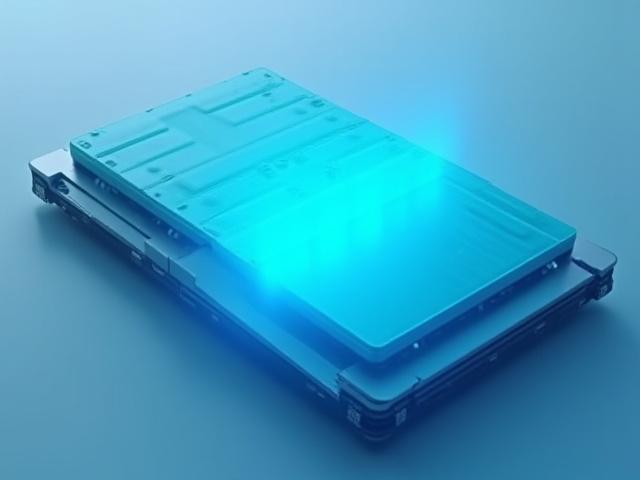 Abstract representation of a clean, optimized hard drive with plenty of free space, reflecting order and efficiency.