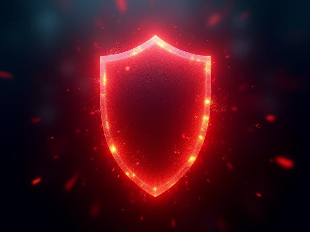 Red glowing shield icon indicating PC protection